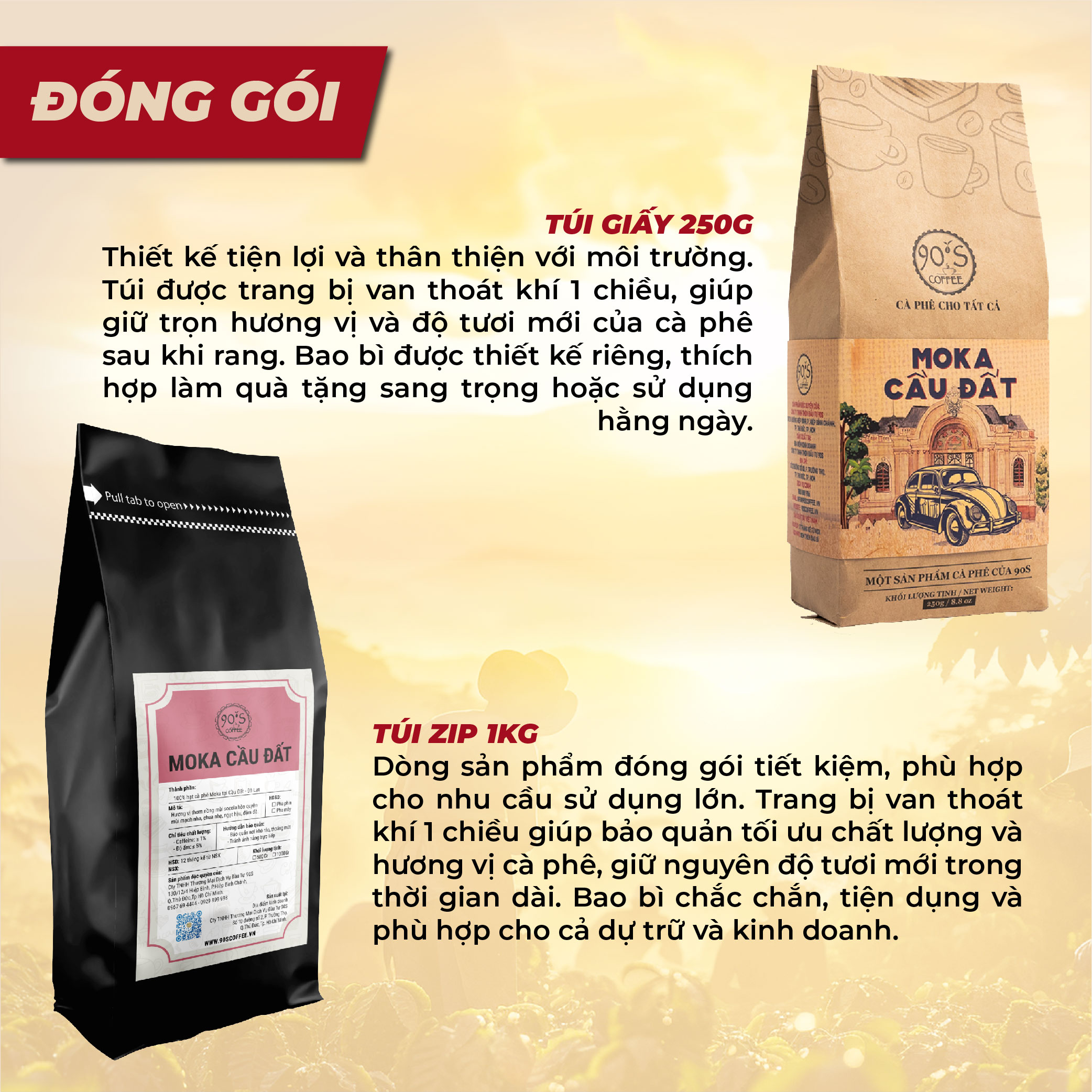 Cà Phê Moka Cầu Đất Nguyên Chất Rang Mộc - Gu Chua Thanh Hậu Ngọt Thơm Dịu Đặc Trưng | 90S COFFEE