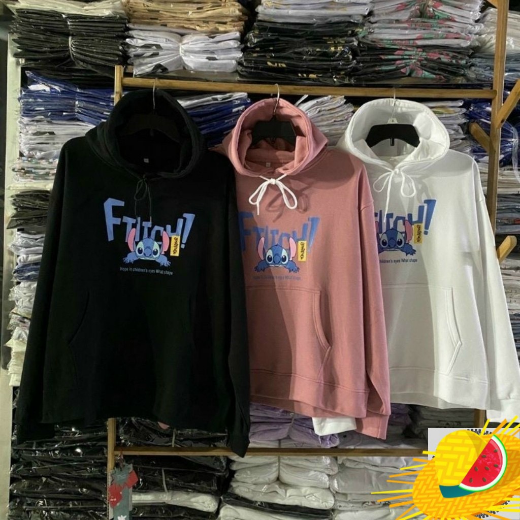 Hình ảnh Áo khoác hoodie nam nữ form rộng FASHION Fitch, Áo Hoodie Nỉ - Áo Khoác Nỉ Nam Nữ Unisex FITCH 3 Màu Cực Hot, ÁO HOODIE STITCK ĂN MÌ vải thun nỉ siêu dễ thương.