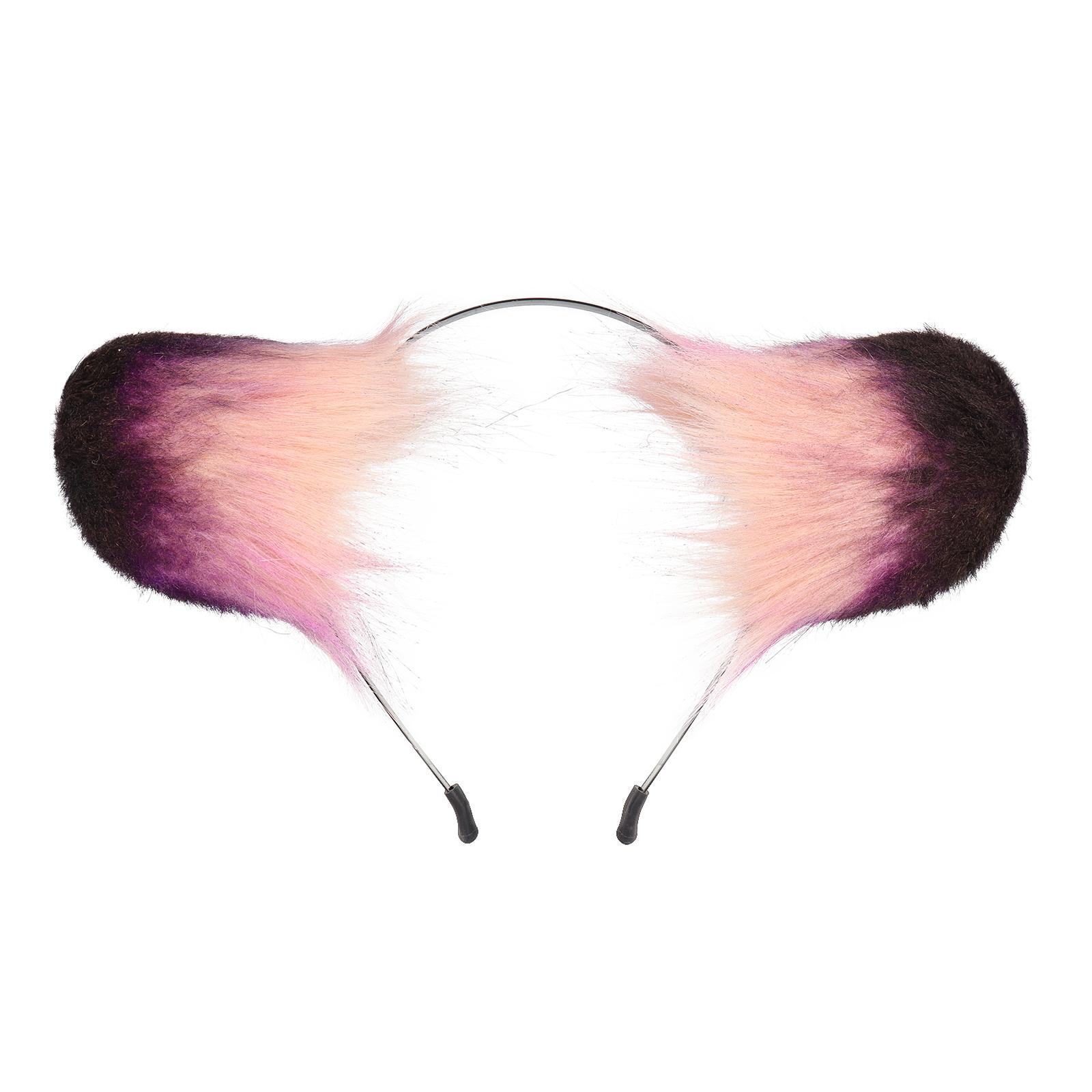 Animals Ear Hair Hoop Cats Costume Accessories Set Cosplay Headwear Dress up Ears and Tail Set for Kids Adults Carnival Role Play Halloween