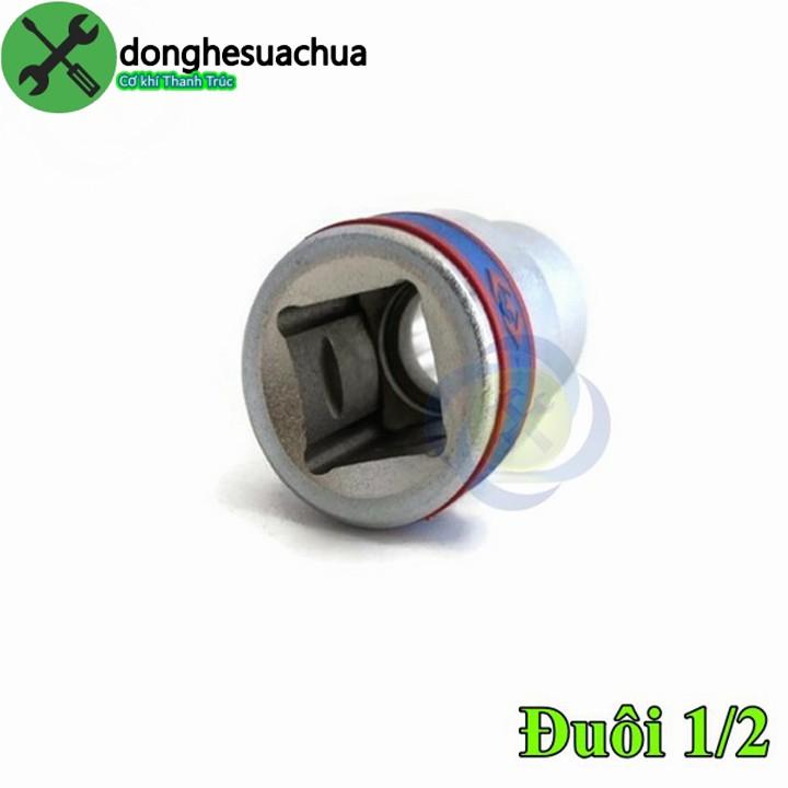 Tuýp 13mm 1/2 Kingtony 433013M 12 cạnh màu trắng dài 38mm
