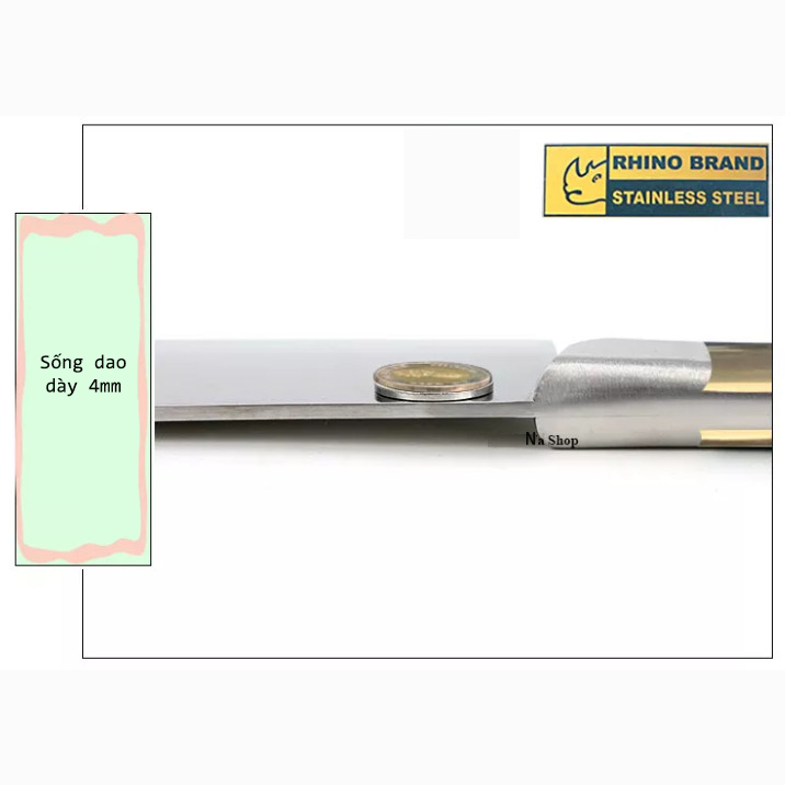 Dao chặt xương cán thép Thái Lan cao cấp Rhino 976