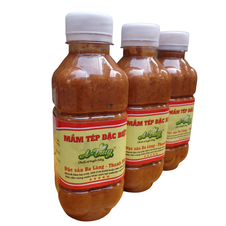 Combo 3 chai mắm tép đặc biệt chưng thịt đặc sản Ba làng - Thanh Hóa (3 chai 300g) (nhãn hiệu A-Truy)