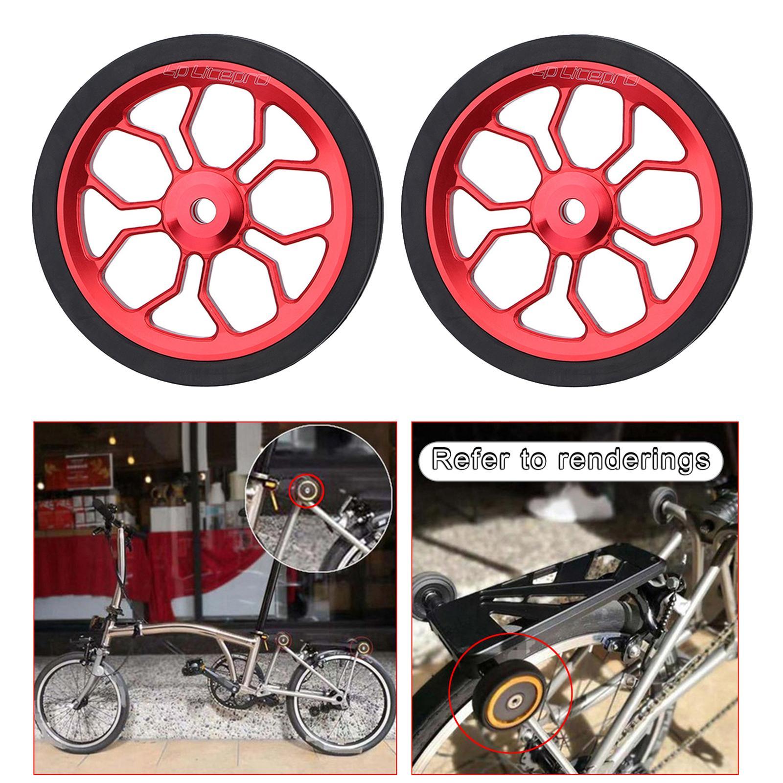 2Pairs High Strength Folding Bike Easy Wheel Refit Parts for Bicycle Cycling