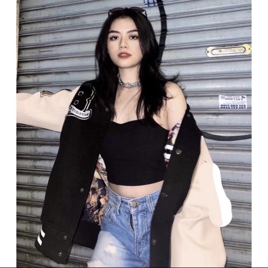 Áo Khoác Bomber 21 Unisex BaoBao - Jacker nỉ form rộng tay bồng cá tính nam nữ oversize Ulzzang