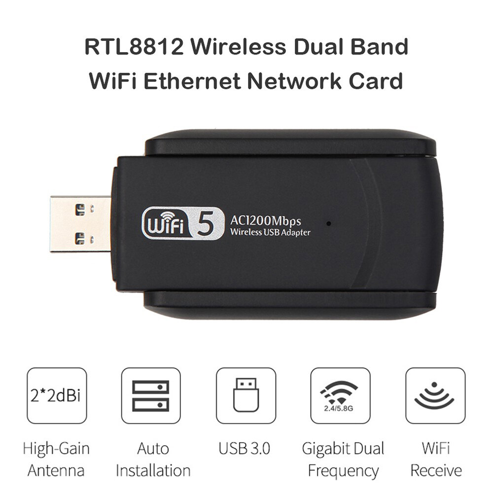 Bộ Chuyển Đổi WiFi USB 1200Mbps (2.4G - 5G)/ 1900Mbps (2.4G - 5.8G) Thu Mạng The Deosd - Hàng Chính Hãng