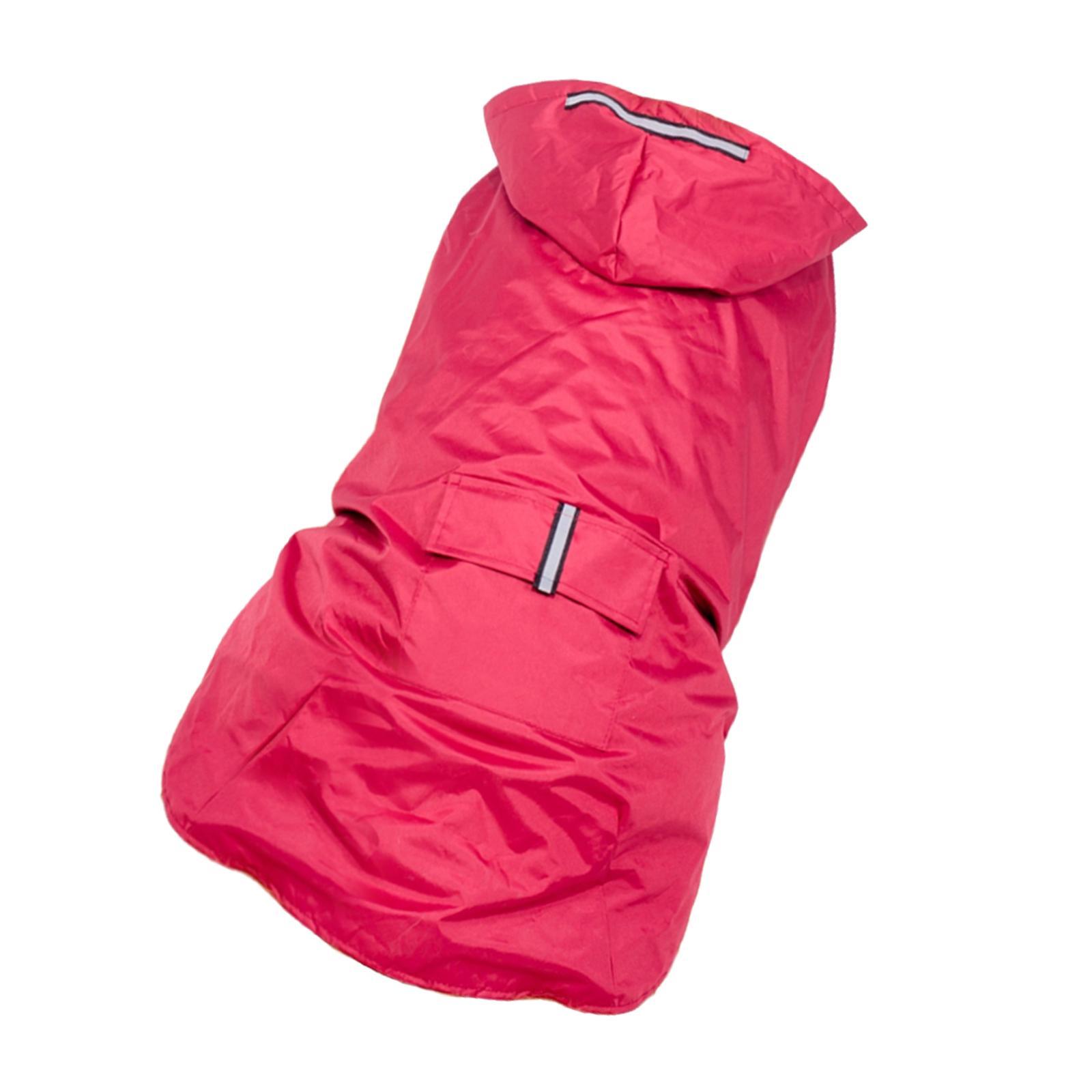 Reflective Strip Large Dog Raincoat Pet Poncho Rainwear Clothes