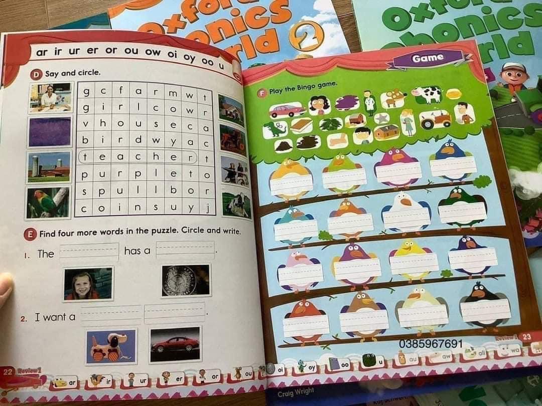 Oxford Phonics Word bộ nhập màu 5 level kèm file audio