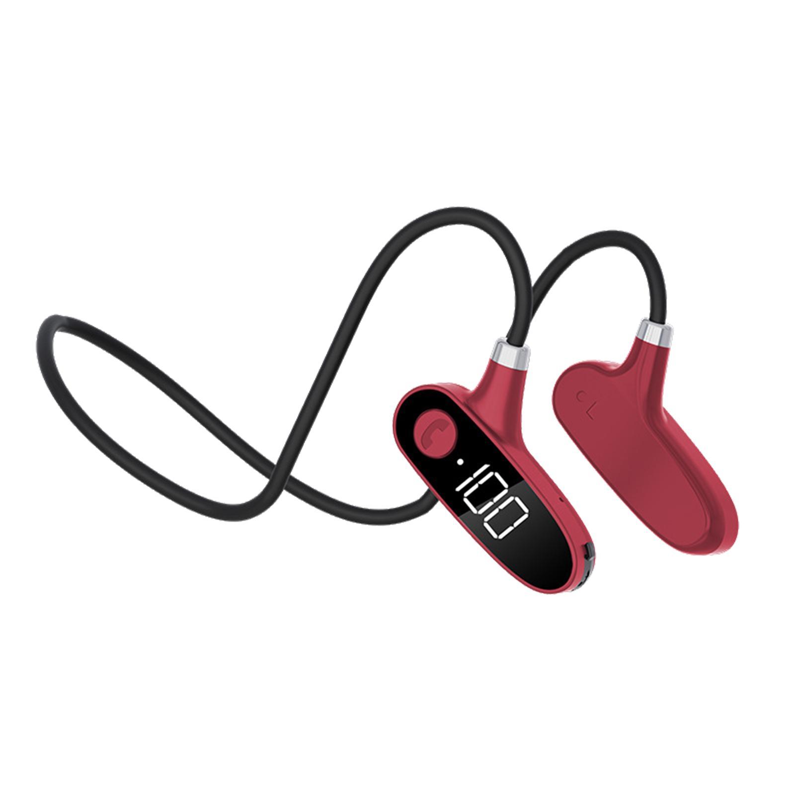 2x Bone Conduction Bluetooth 5.2 Headphones Headsets 10H red