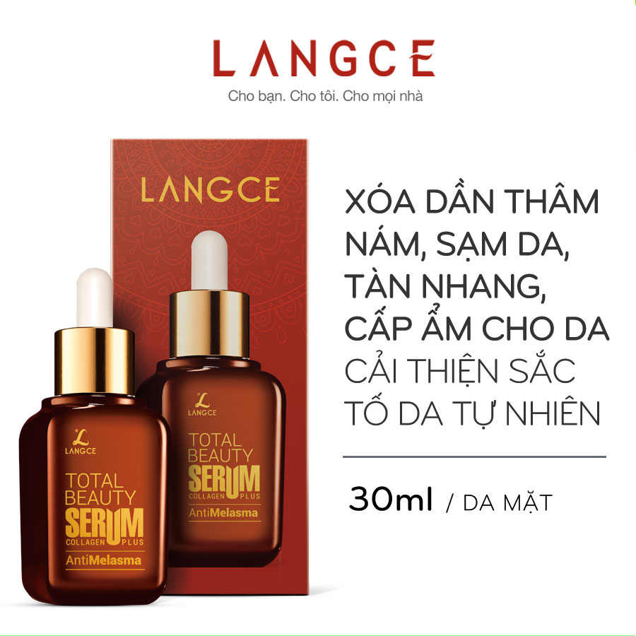 Serum Tảo Biển Đỏ Collagen Chữa Nám - Tàn Nhang - Đồi Mồi 12ml TẶNG Kem Làm Rụng Lông Trắng Da 20ml LANGCE