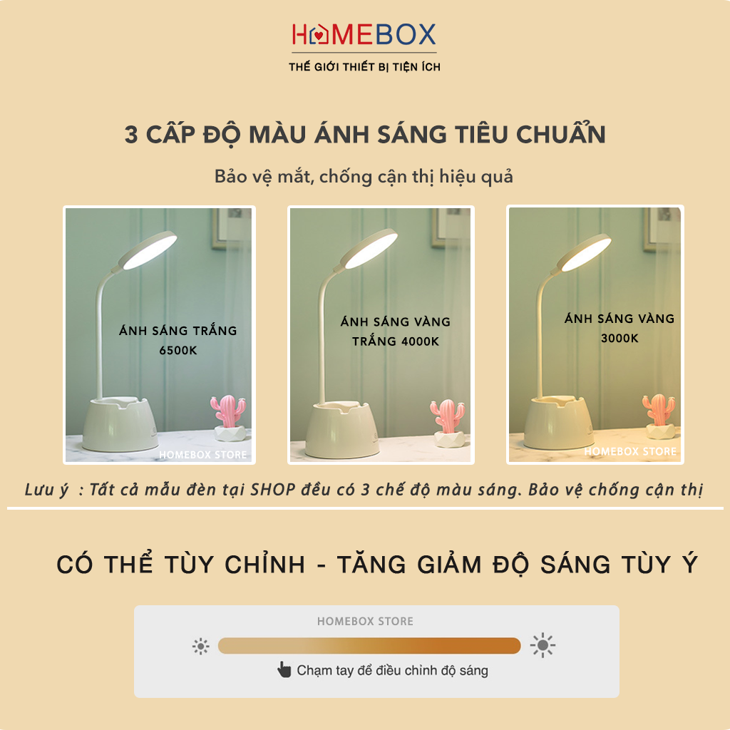 Đèn Học Để Bàn Bảo Vệ Mắt - Đèn Bàn Học LED Chống Cận Thị Hỗ Trợ Làm Việc, Đọc Sách, Trang Trí - Có Pin Tích Điện, Siêu Sáng, 3 Chế Độ Ánh Sáng - Mẫu YL906 - Hàng Chính Hãng