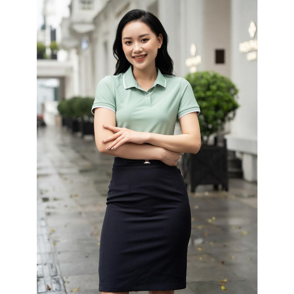 Áo polo nữ YODY có cổ vải airy cool giữ form thoáng mát, thấm hút mồ hôi, co giãn tốt - APN5046