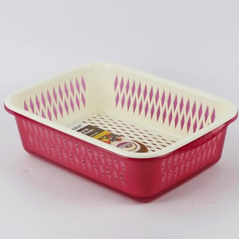 Rổ chứ nhật nhựa 2 lớp cao cấp ,rổ đựng rau củ quả,rổ úp bát 2 cỡ GDTH