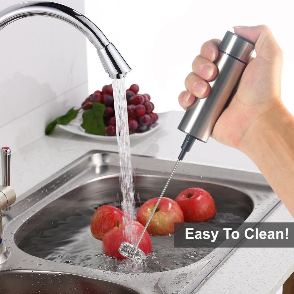 Điện Cầm Tay Sữa Frother Foamer Đôi Mùa Xuân Ba Mùa Xuân Whisk Đầu Khuấy Máy Xay Sinh Tố Mixer Khuấy Khuấy Cà Phê Công Cụ Sản Xuất