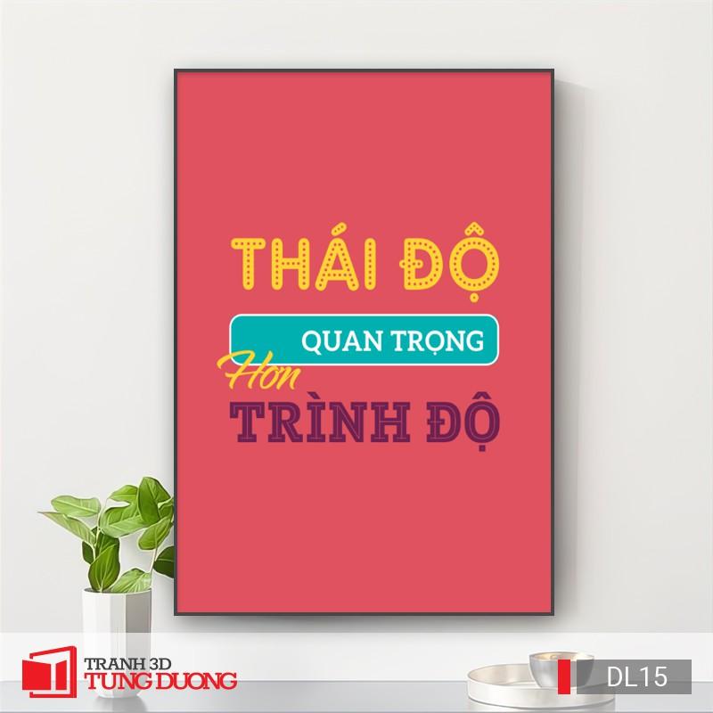 Tranh treo tường động lực văn phòng câu nói slogan truyền cảm hứng, tranh canvas trang trí DL03