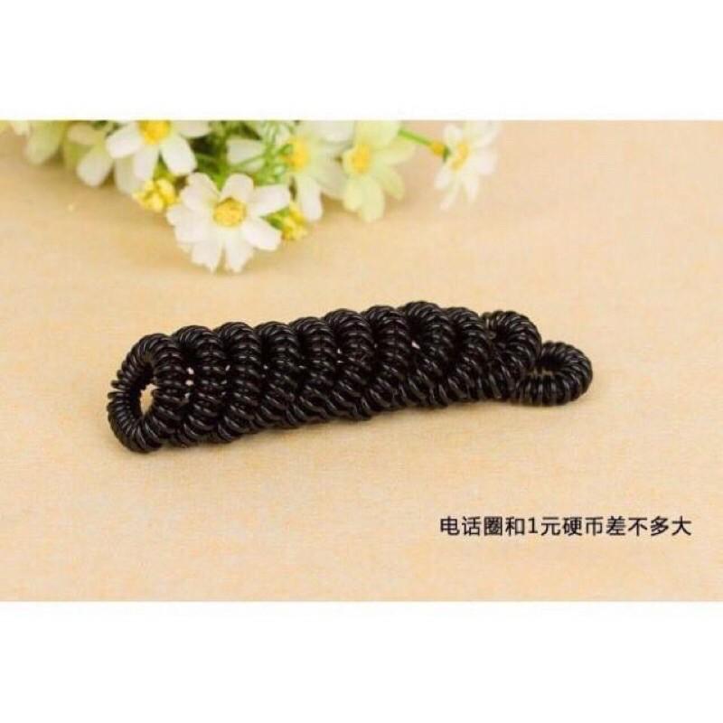 10 dây cột tóc lò xo đen
