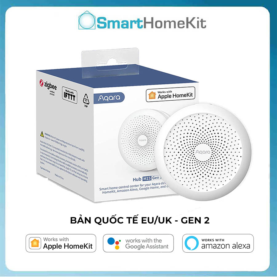 Aqara Hub M1S HM1S-G02 Gen 2 Trung tâm Zigbee 3.0 Bộ điều khiển trung tâm Apple HomeKit - Tích hợp chuông báo và đèn - Hàng Quốc Tế Chính Hãng