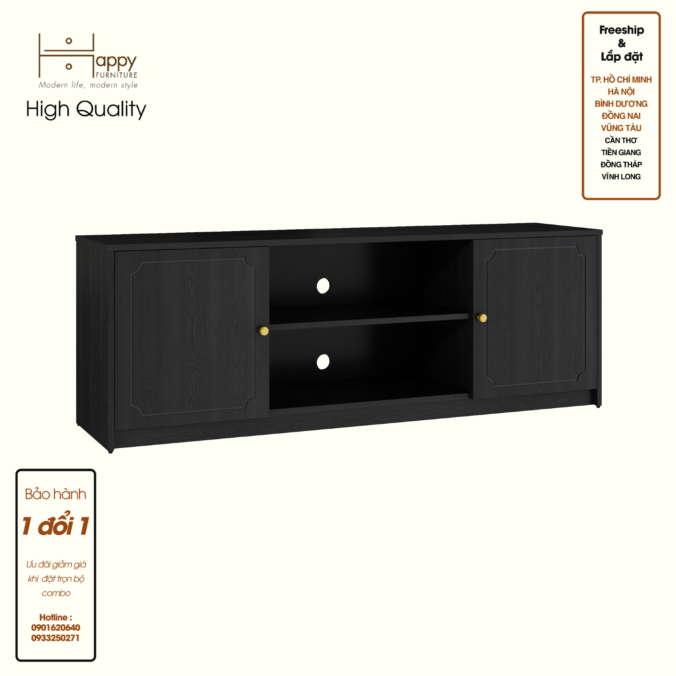 [Happy Home Furniture] NERIS, Kệ TV 2 cửa mở , 160cm x 40cm x 56cm ( DxRxC), KTV_038