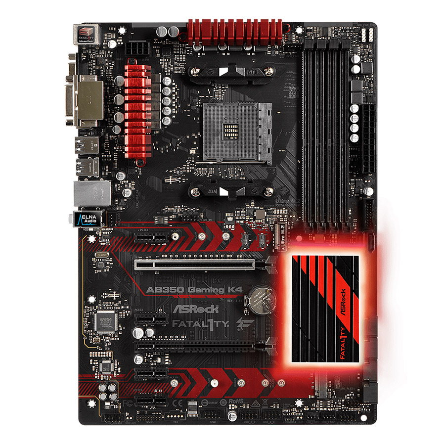 Bo Mạch Chủ Mainboard ASRock AB350 Gaming K4 Socket AM4 - Hàng Chính Hãng