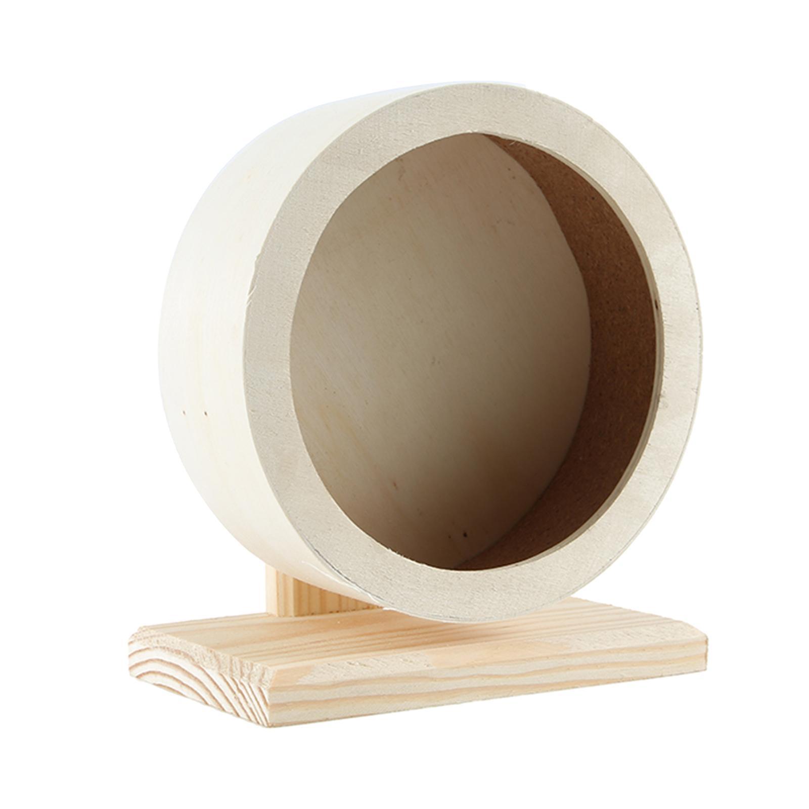 2 x Round Wooden Hamster Exercise Sports Wheel Mouse Rat Gerbil Pet Toy