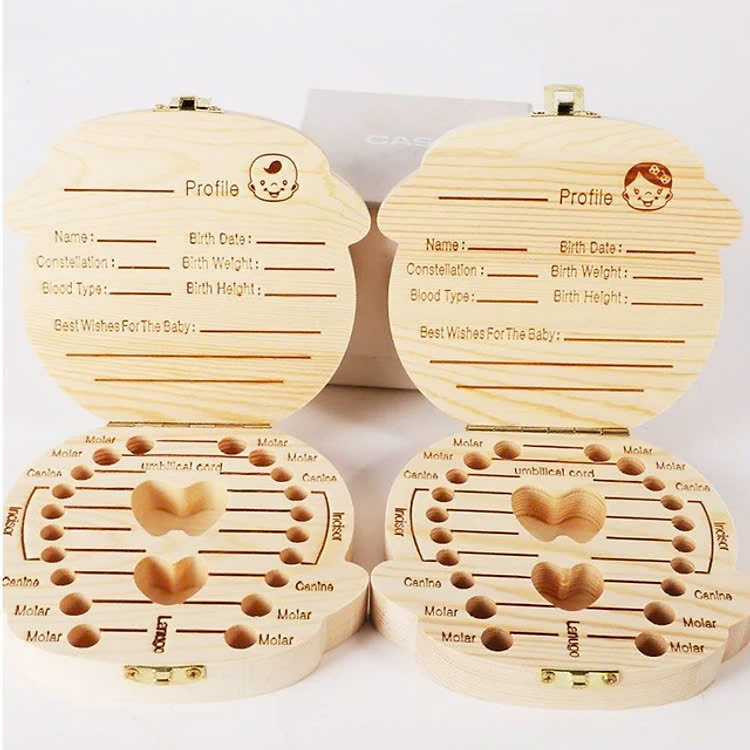 Hộp Đựng Răng Sữa Của Bé Gái Bằng Gỗ Lưu Giữ Làm Kỉ Niệm
