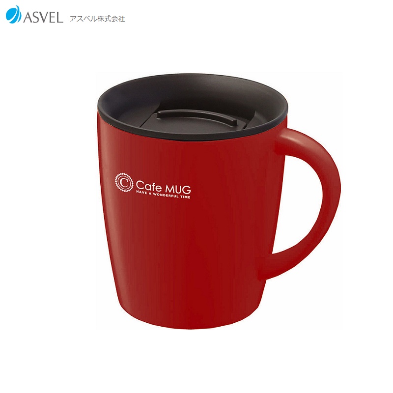 Ly giữ nhiệt nắp trượt, chống tràn Asvel Cafe Mug 330ml - Nội địa Nhật Bản