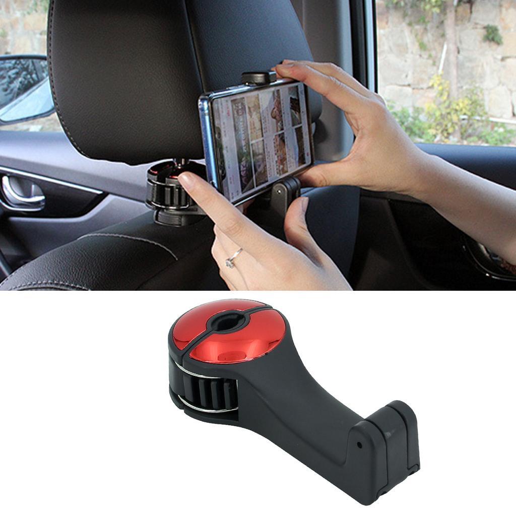 Car Seat Back Hook with Phone Holder mount and storage Purse
