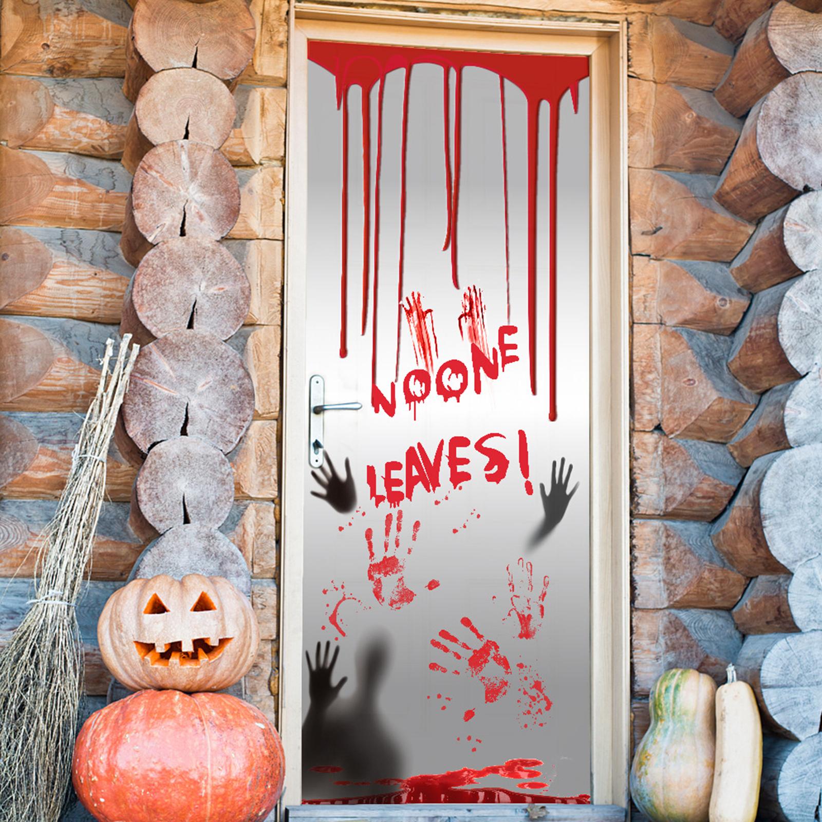 Nhãn dán cửa sổ trang trí Halloween đáng sợ