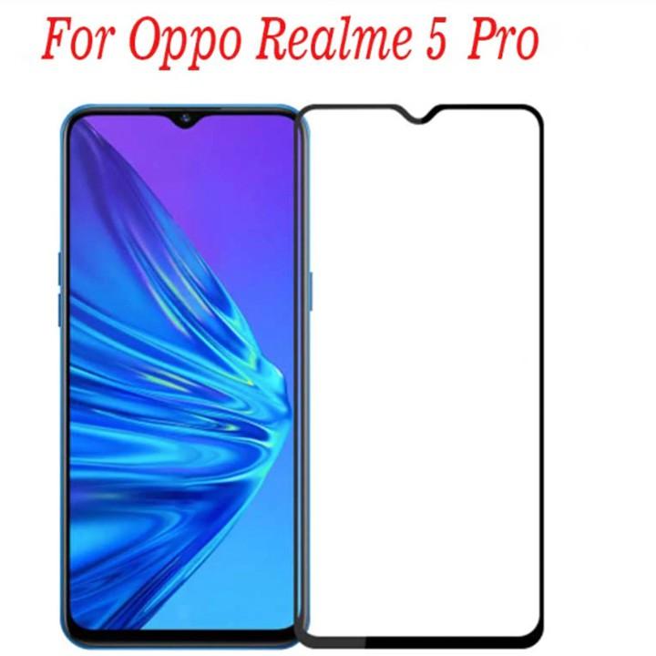 Miếng dán cường lực FULL màn hình dành cho REALME 5 PRO màu đen