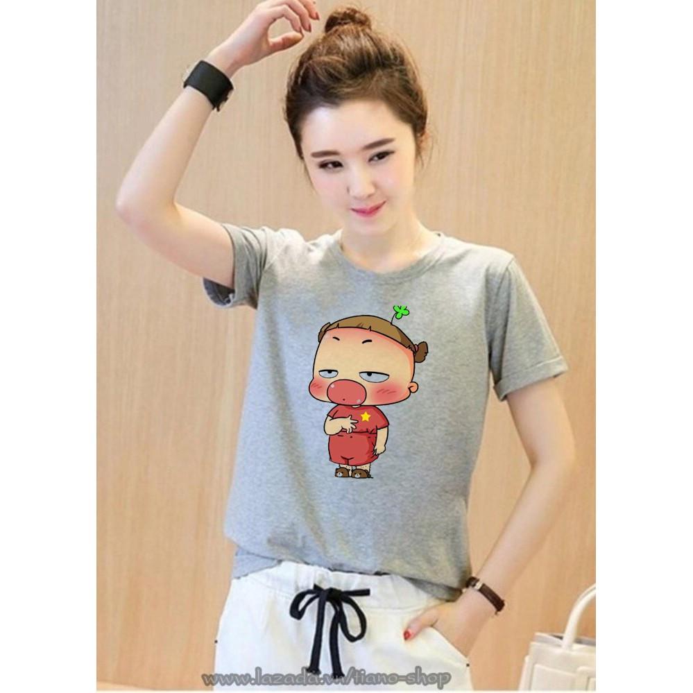 Áo thun nữ in hình dễ thương vải dày và mềm mịn ATNK1169