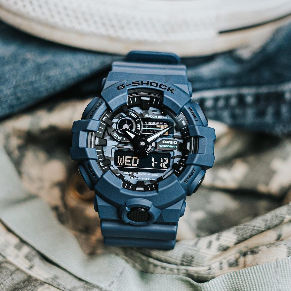 Đồng Hồ Nam Dây Nhựa Casio G-Shock GA-700CA-2ADR Chính Hãng - GA-700CA-2A CAMO