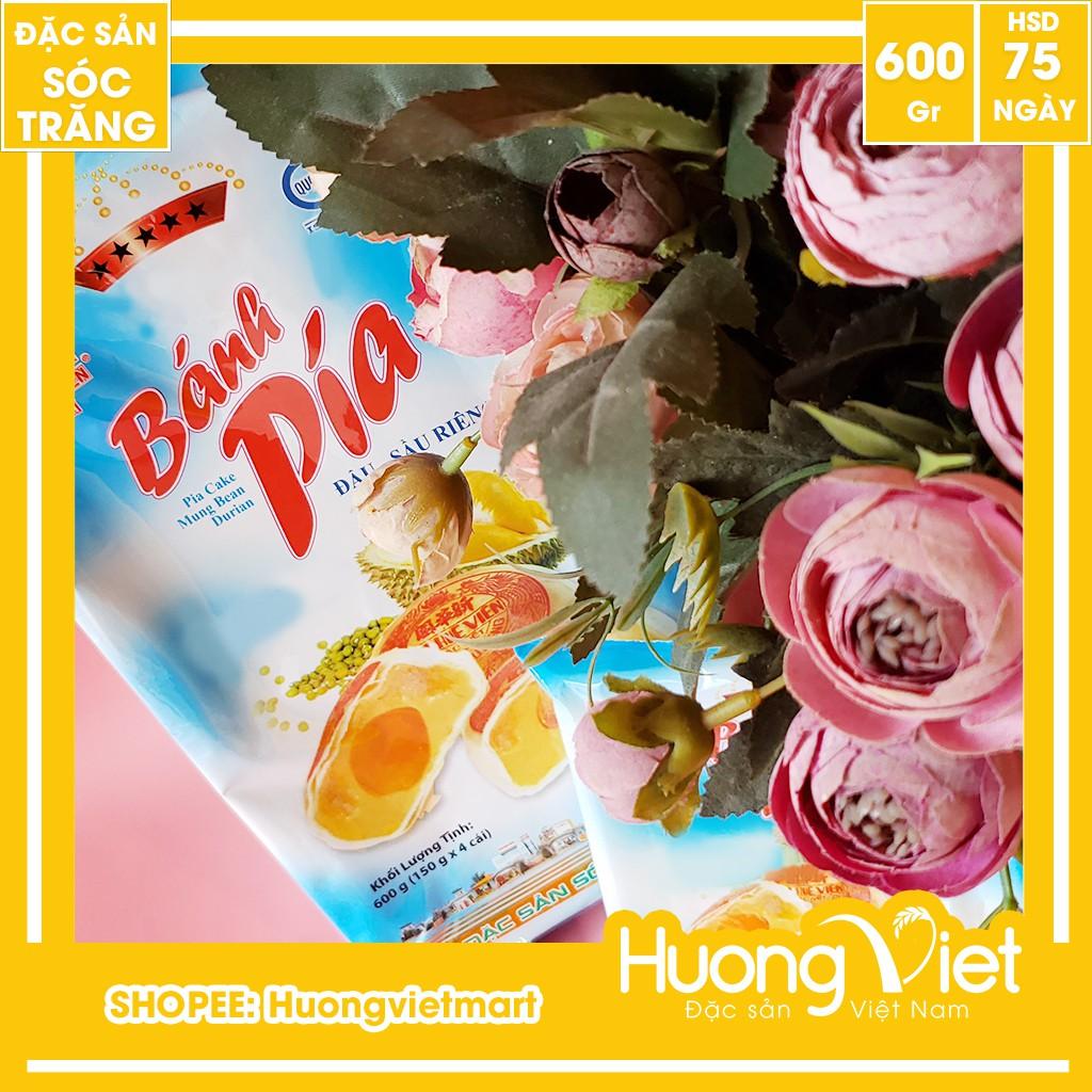 Bánh Pía Sóc Trăng đậu xanh sầu riêng trứng Tân Huê Viên 600g, bánh pía Tân Huê Viên 5 sao 1 trứng
