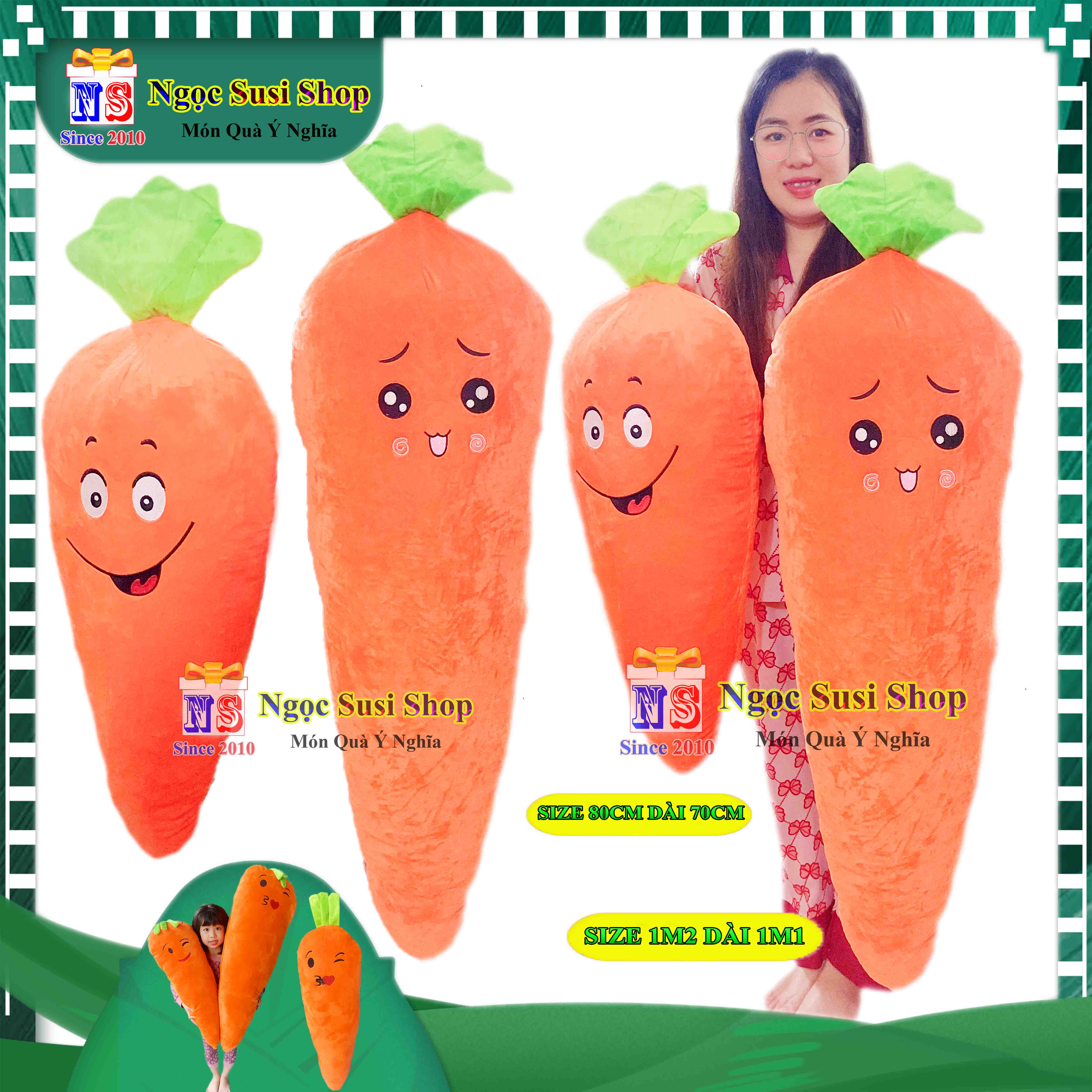 GẤU BÔNG CỦ CÀ RỐT ÔM NGỦ SIÊU TO DÀI RẤT MỊN NHA - GỐI ÔM HÌNH CÀ RỐT