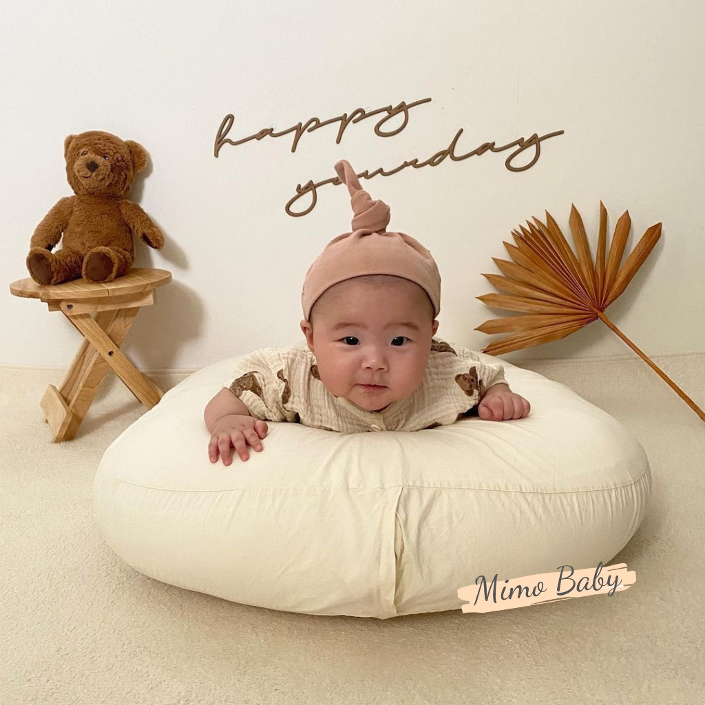 Bộ đồ cộc tay quần chíp hình gấu đáng yêu cho bé QA72 Mimo Baby