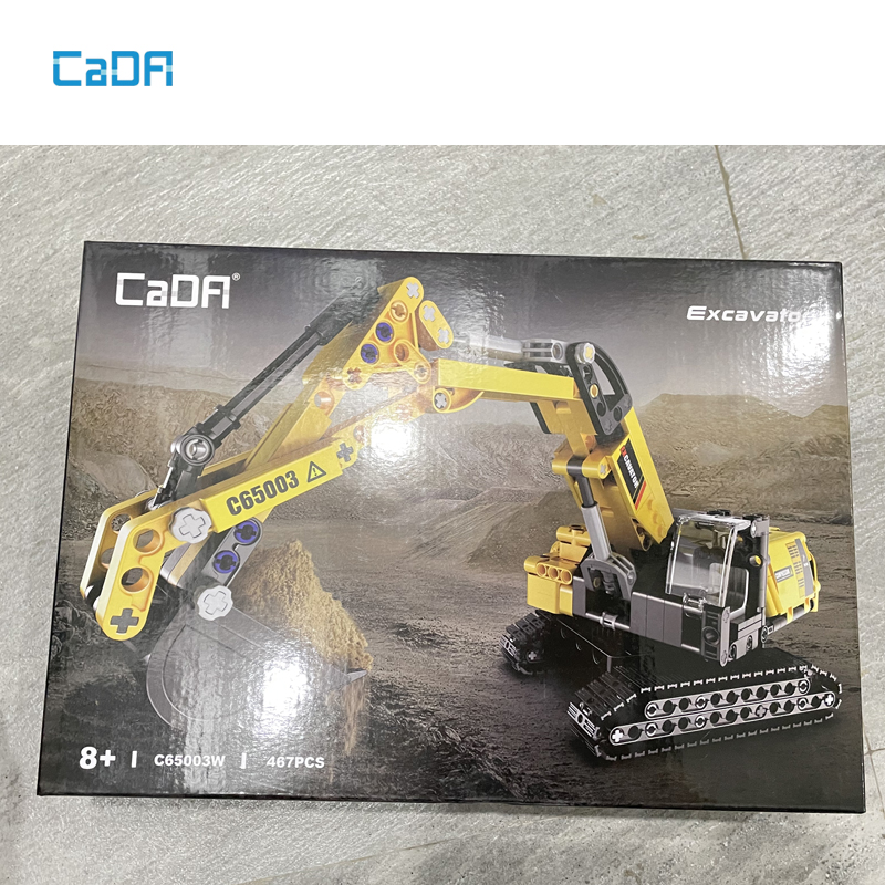 Đồ chơi lắp ráp, xếp hình mô hình tĩnh Máy xúc Excavator - CADA C65003W