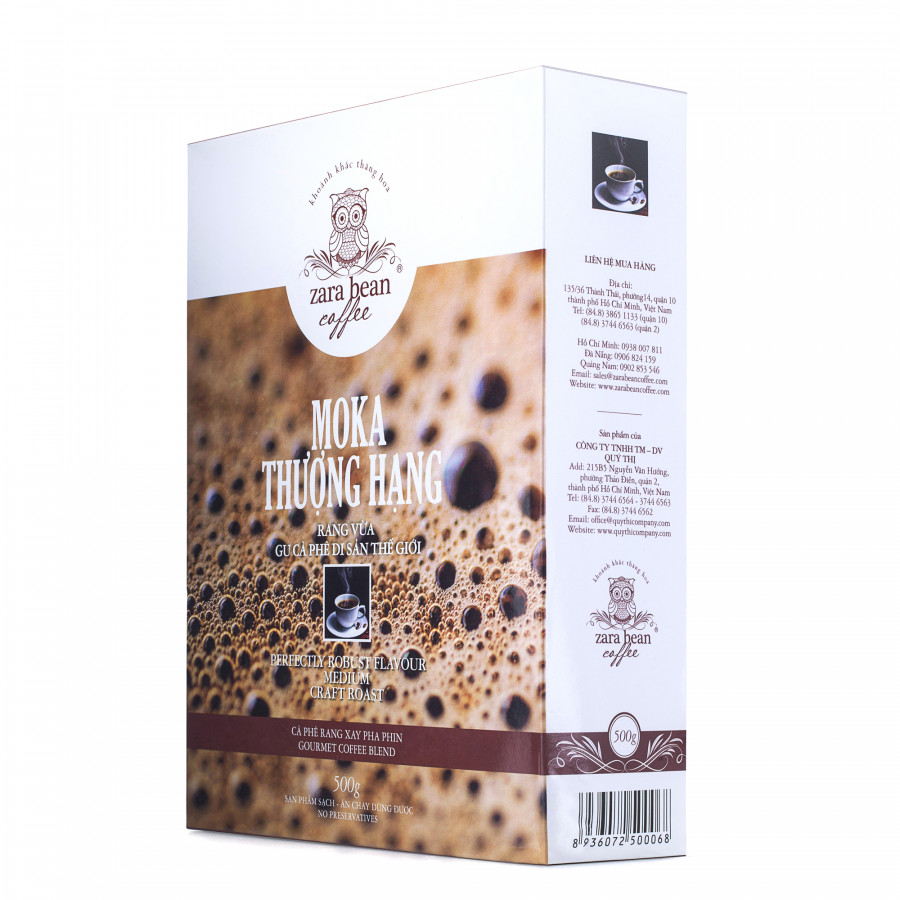 Cà phê pha phin Moka Thượng Hạng - Zara Bean Coffee (500g)