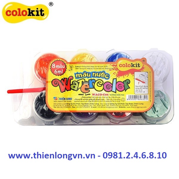 Màu nước 8 màu Colokit WACO-C06