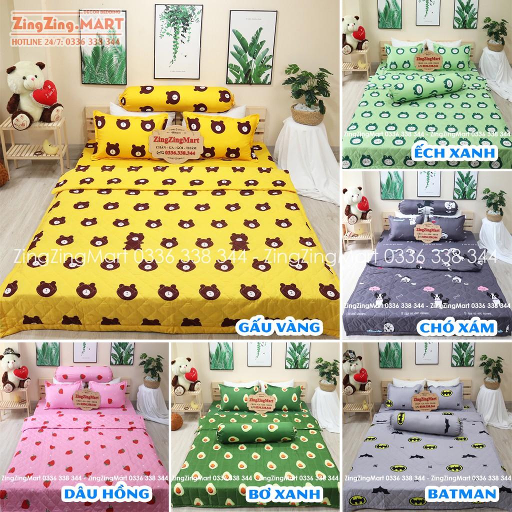 Set chăn hè Tam Giác Ghi thương hiệu Cotton poly 5 món