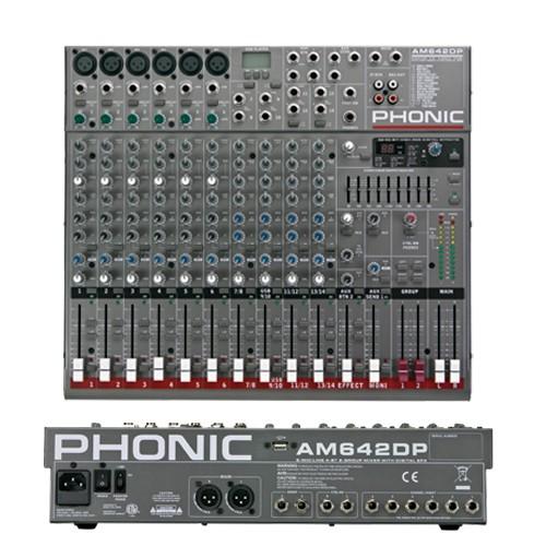 Mixer 10 kênh PHONIC AM642D USB– Hàng Chính Hãng