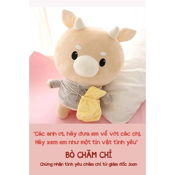 BÒ CHĂM CHỈ 30cm,Lông Nhung Mềm Mịn,Hàng Có Sẵn -dc2905