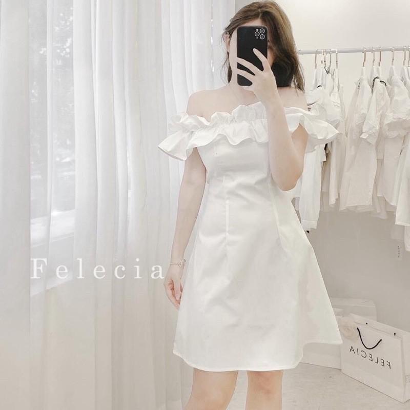 Váy Trễ Vai Bèo Nâu, Đầm Nữ Dáng Suông Bèo Ngực Có Ảnh Thật Kèm Video