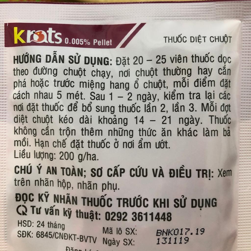 THUỐC DIỆT CHUỘT THÔNG MINH HÀN QUỐC KRATS 20G, THUỐC DIỆT CHUỘT SINH HỌC THẾ HỆ MỚI