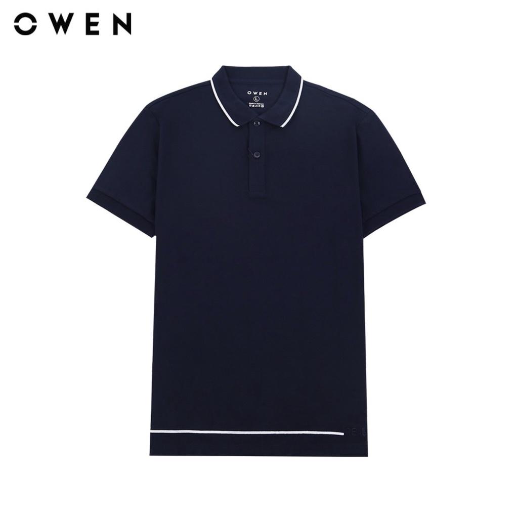 OWEN - Áo polo cộc tay Owen màu NAVY 220325 - Áo thun có cổ nam