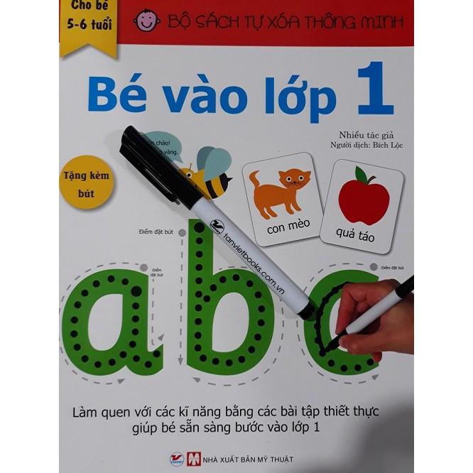 Bộ sách tự xóa thông minh Bé Vào Lớp 1 - Nhà sách Tân Việt - Bản Quyền