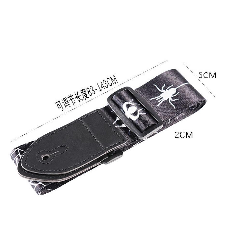Nylon Guitar Strap for Acoustic Electric Guitar and Bass Multi-Color Guitar Belt Adjustable Colorful Printing Nylon Straps