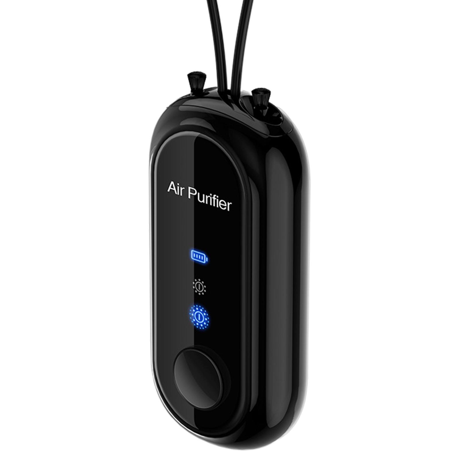 Air Purifier Air Filter Portable Neck Hanging for Adult Kids Black