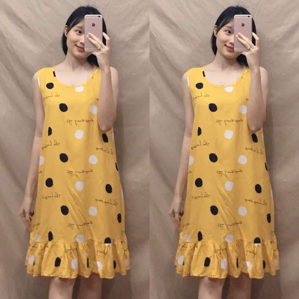 váy bầu ,đầm bầu 2 dây thiết kế hót hít mặc bầu và sau sinh( mầu ngẫu nhiên)