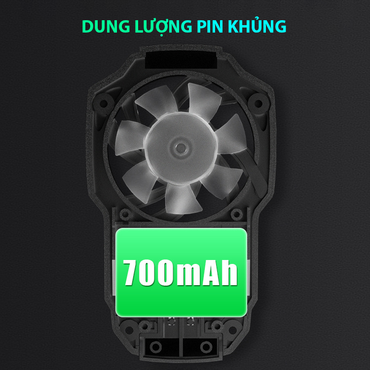 Quạt tản nhiệt điện thoại SIDOTECH FL05 Version 5 gaming phiên bản 2021 pin sạc 700mAh Led RGB tốc độ 6000 vòng/phút độ mở rộng 66-84mm làm mát cực nhanh cho khi chơi game mobile bị nóng - Hàng chính hãng