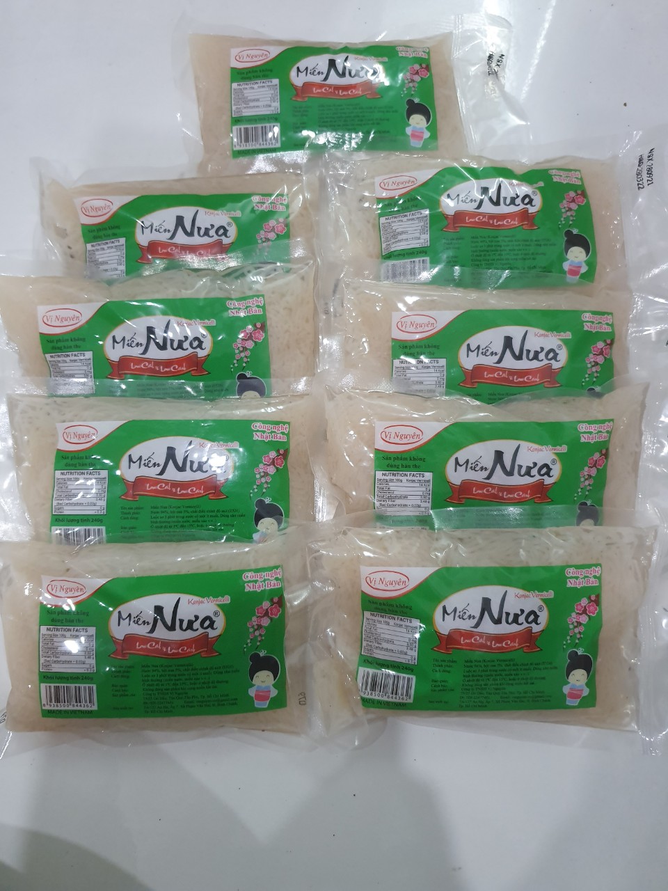 Combo  9 Gói Miến Nưa Vị Nguyên Das Keto 240g