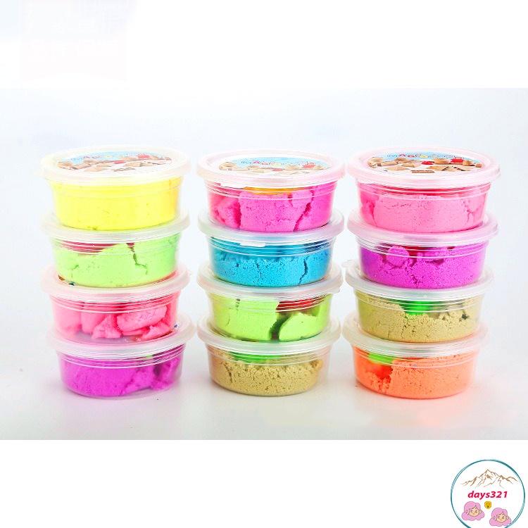 Hộp 12 hũ cát động lực nhiều màu cực đẹp kèm khuôn đồ chơi slam squishy