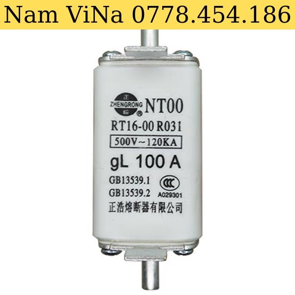 Bộ 3 Cầu chì Zhengrong NT00 RT16-00 gL 16A-200A, 500V~120kA